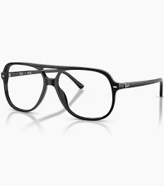 Armação retangular preta masculina, lente Varilux X Series