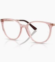 Armação quadrada feminina rosé Varilux Comfort